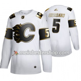 Calgary Flames Mark Giordano 5 Adidas 2019-2020 Golden Edition Weiß Trikot Authentic - Herren
